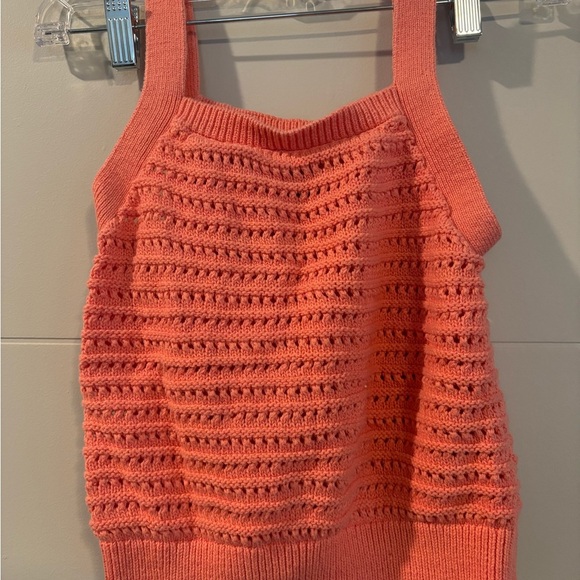 Universal Thread Peachy Pink Ribbed Sleeveless Crop Top - Picture 3 of 3